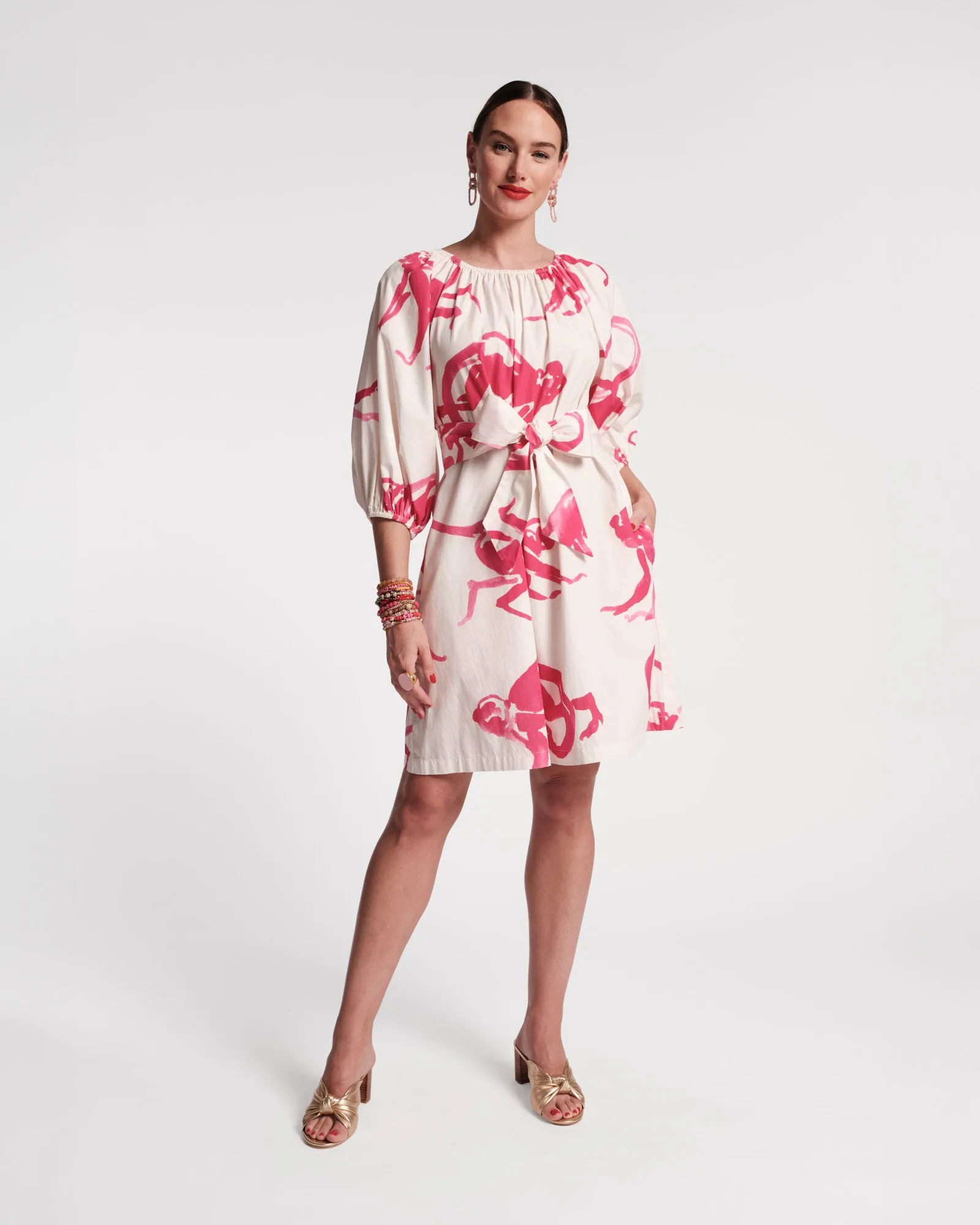 Bliss Mini Dress - Pink Monkey sold by Frances Valentine product image thumbnail 2