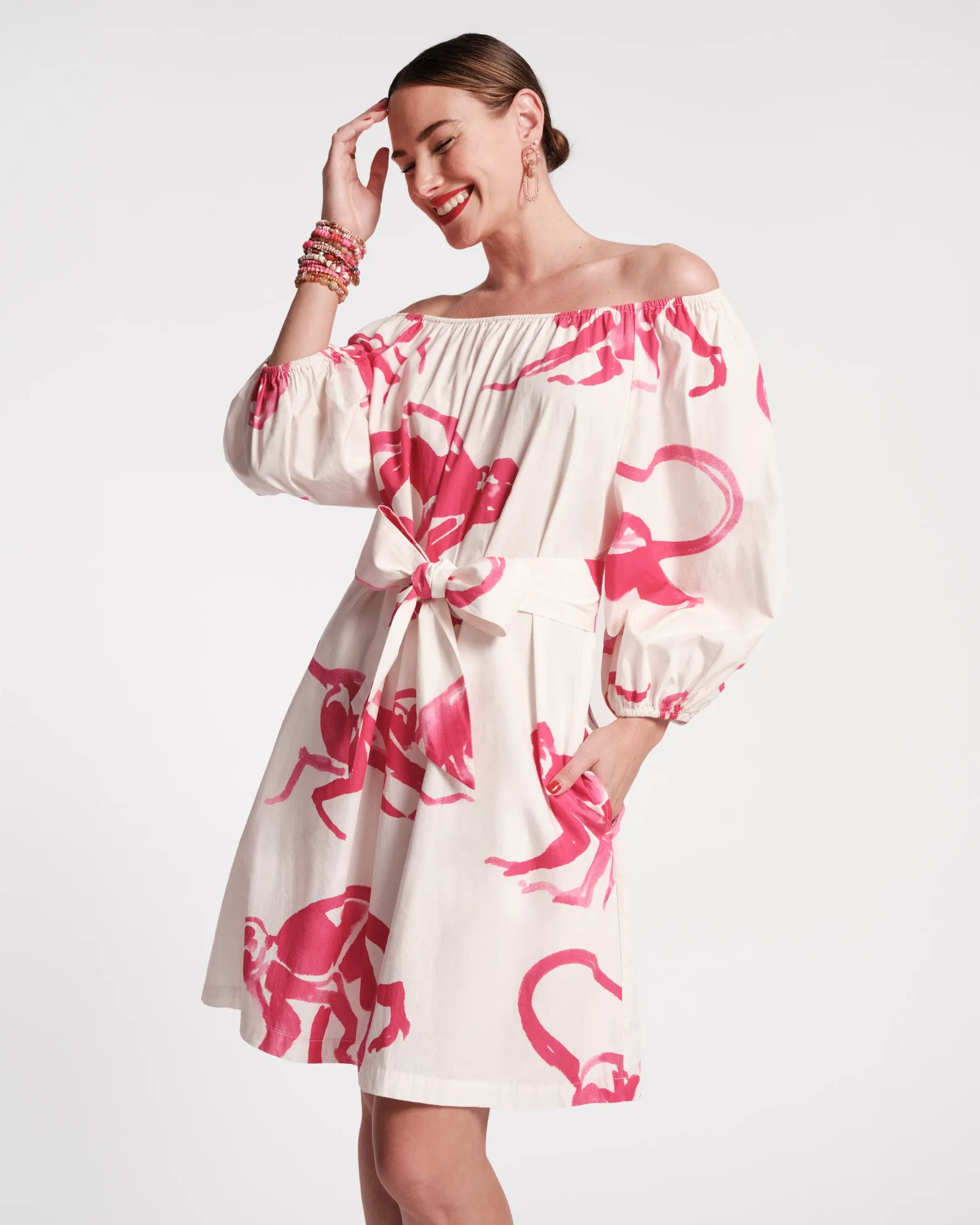 Bliss Mini Dress - Pink Monkey sold by Frances Valentine