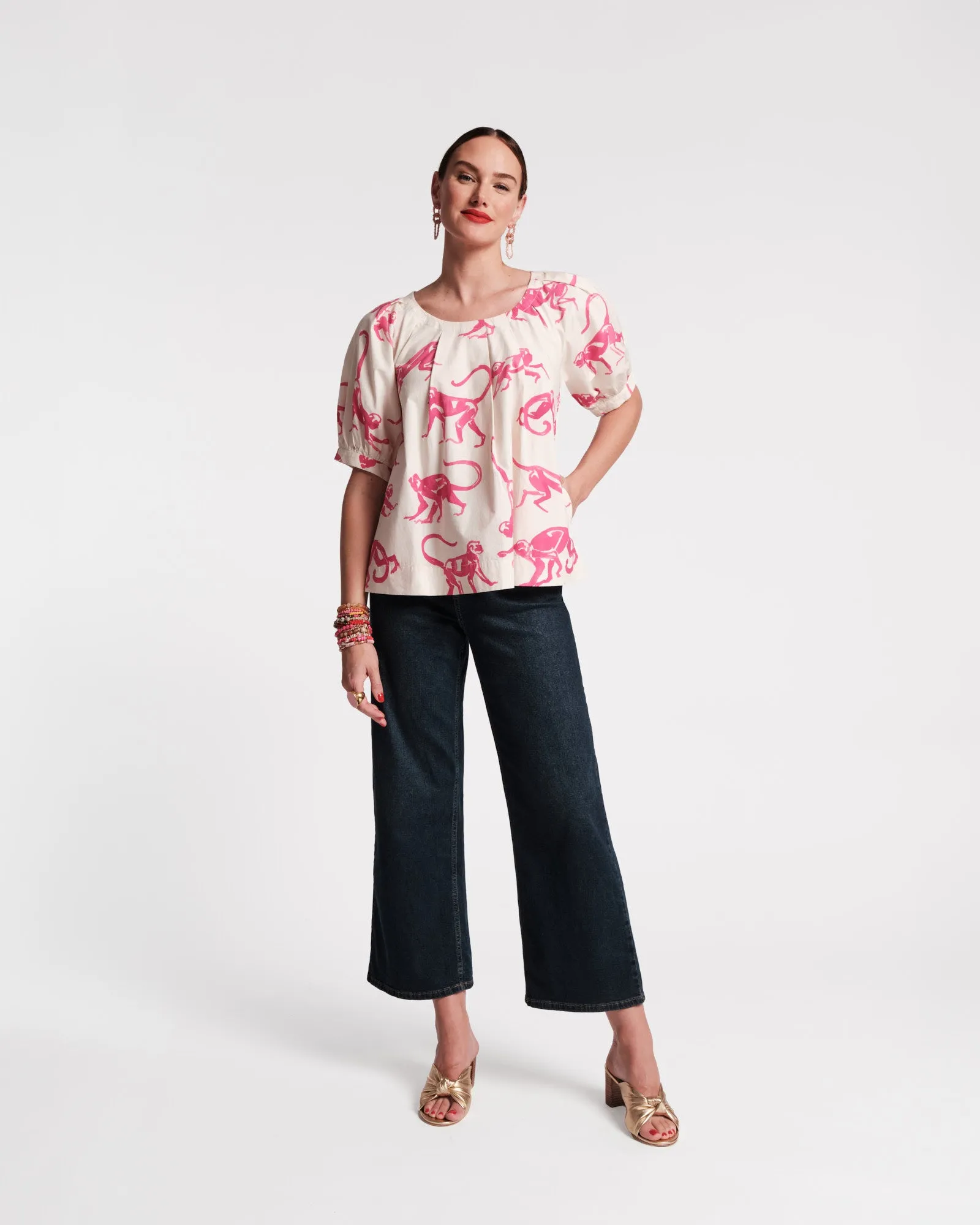 Zonda Top - Pink Monkey sold by Frances Valentine product image thumbnail 2