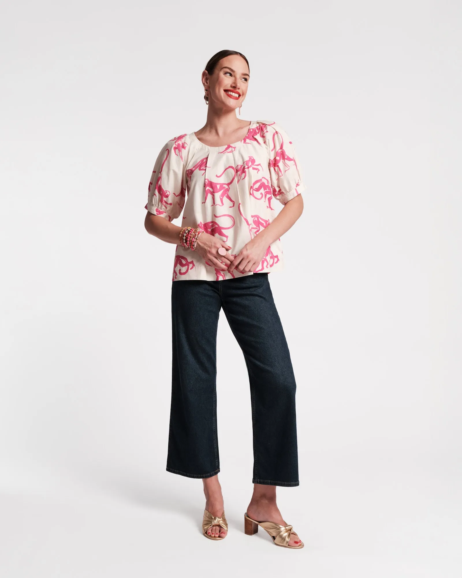 Zonda Top - Pink Monkey sold by Frances Valentine product image thumbnail 3