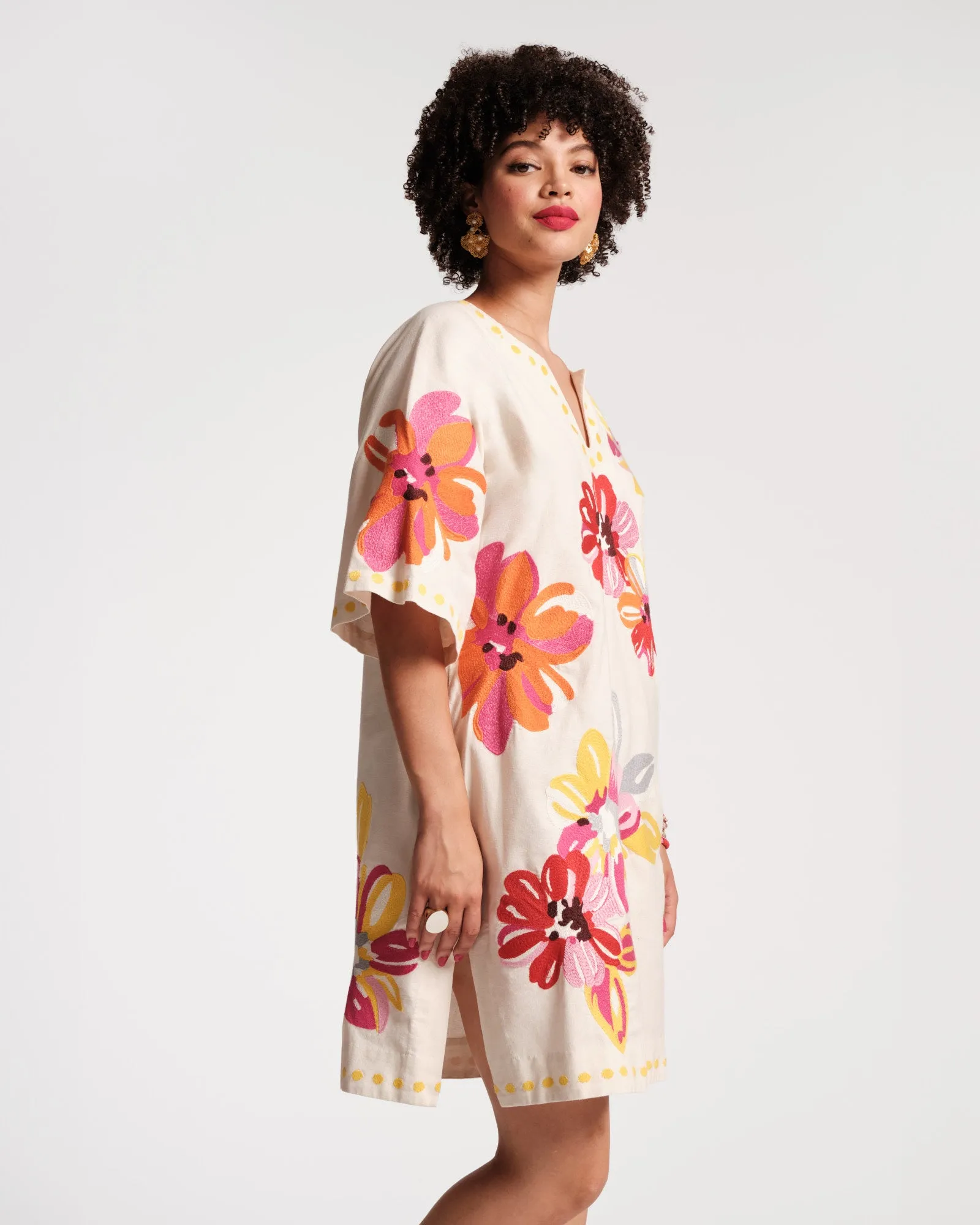 Charming Caftan Mini - Sun Floral White sold by Frances Valentine product image thumbnail 3