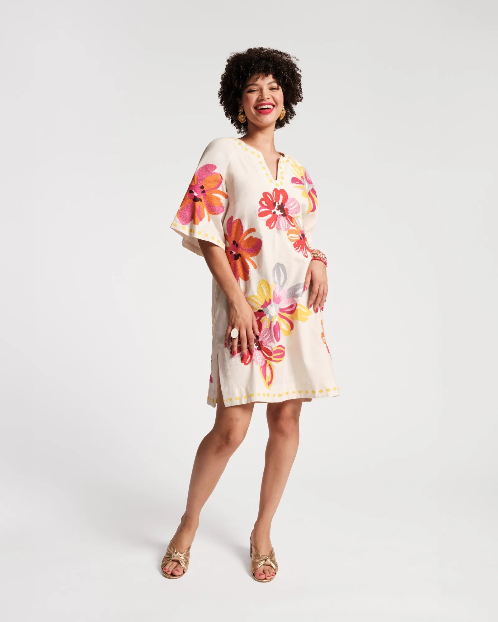 Charming Caftan Mini - Sun Floral White sold by Frances Valentine product image thumbnail 2