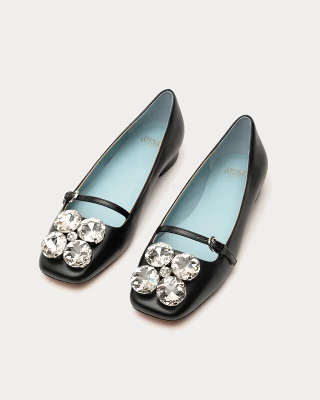 Josephine Ballet Flat - Black sold by Frances Valentine