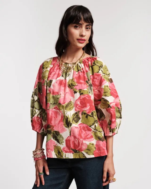 Bliss Top - Pretty Peonies sold by Frances Valentine