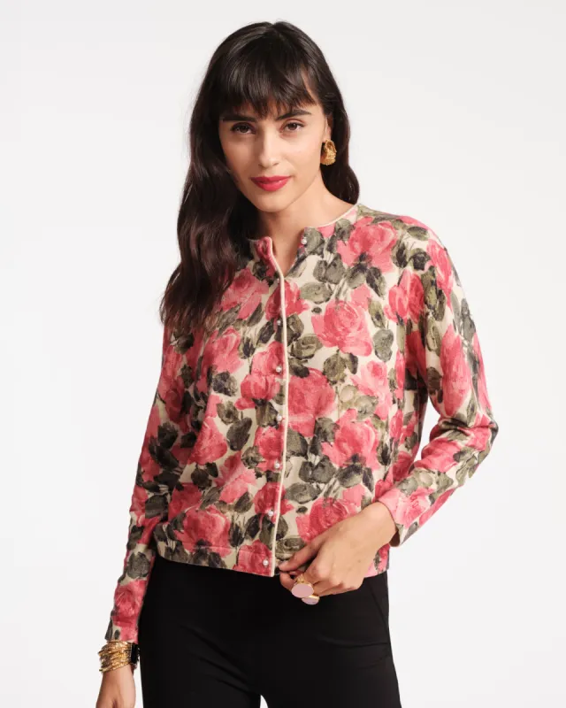 Darling Cardigan - Pretty Peonies sold by Frances Valentine