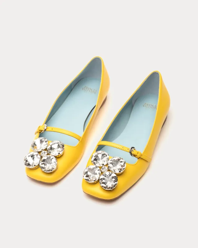 Josephine Ballet Flat - Canary sold by Frances Valentine