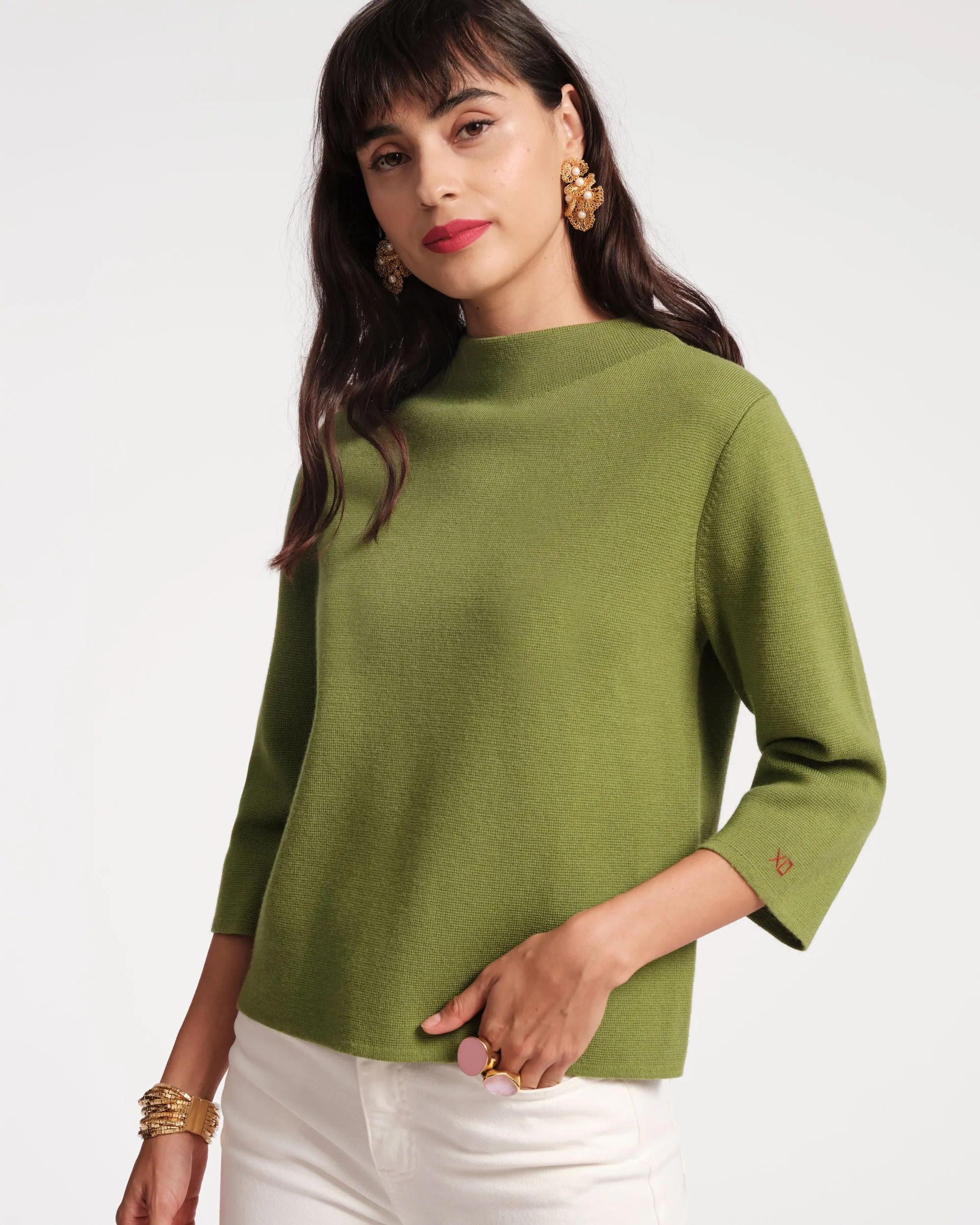 Annie Wool Top - Green sold by Frances Valentine