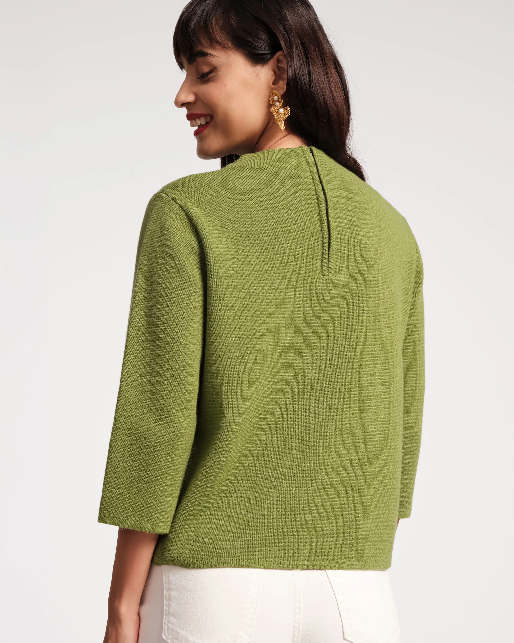 Annie Wool Top - Green sold by Frances Valentine product image thumbnail 3