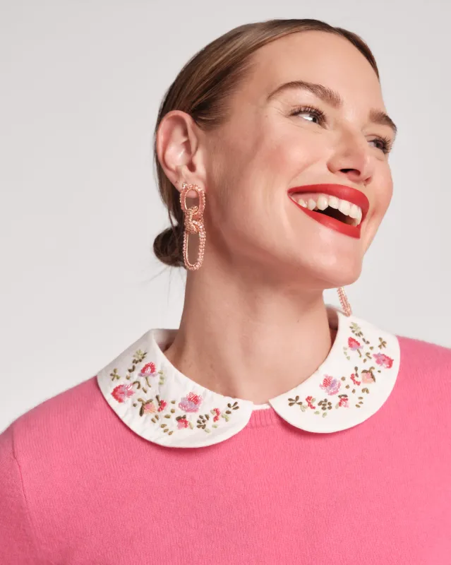 Louise Floral Collar Top - Embroidered sold by Frances Valentine