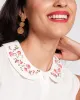 Louise Floral Collar Top - Embroidered sold by Frances Valentine