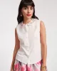 Louise Floral Collar Top - Embroidered sold by Frances Valentine