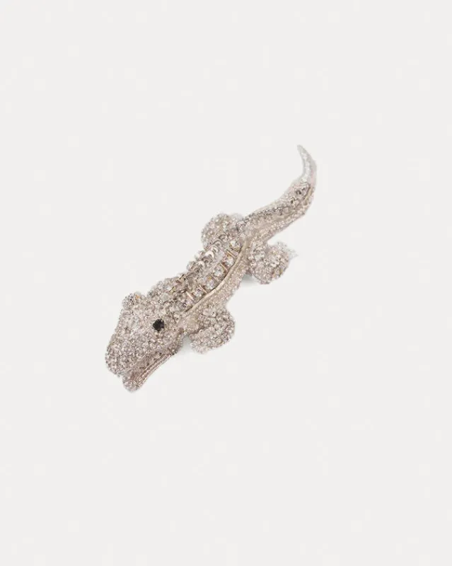 Alligator On Ice Brooch made by Frances Valentine