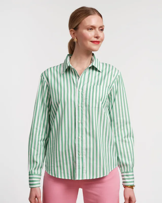 Perfect Button Down - Stripe Green sold by Frances Valentine