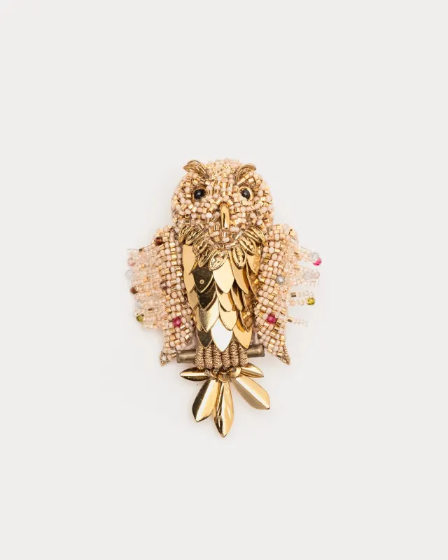 Tawny Brooch made by Frances Valentine