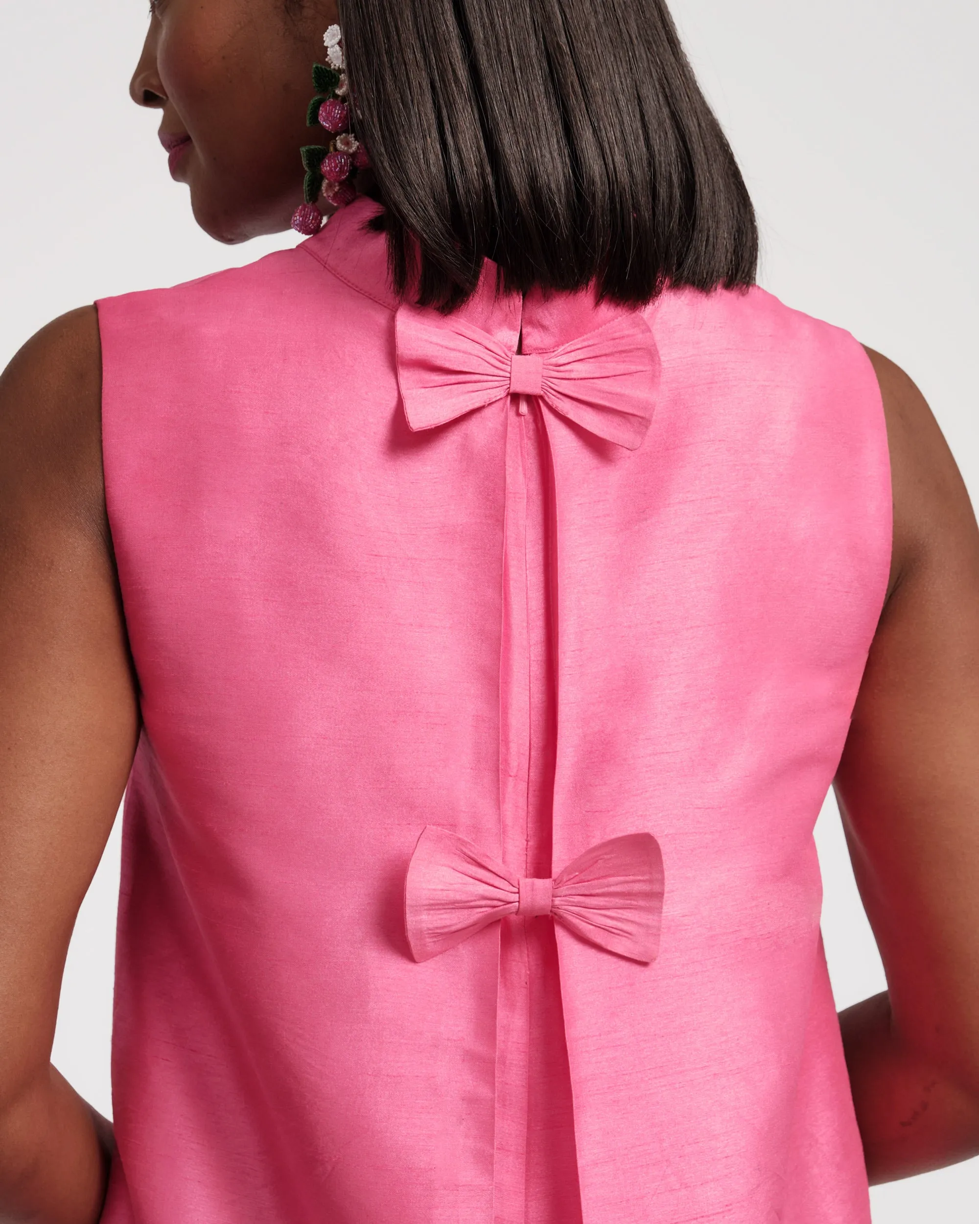 Sleeveless Diplomat Mini Dress - Pink sold by Frances Valentine product image thumbnail 4