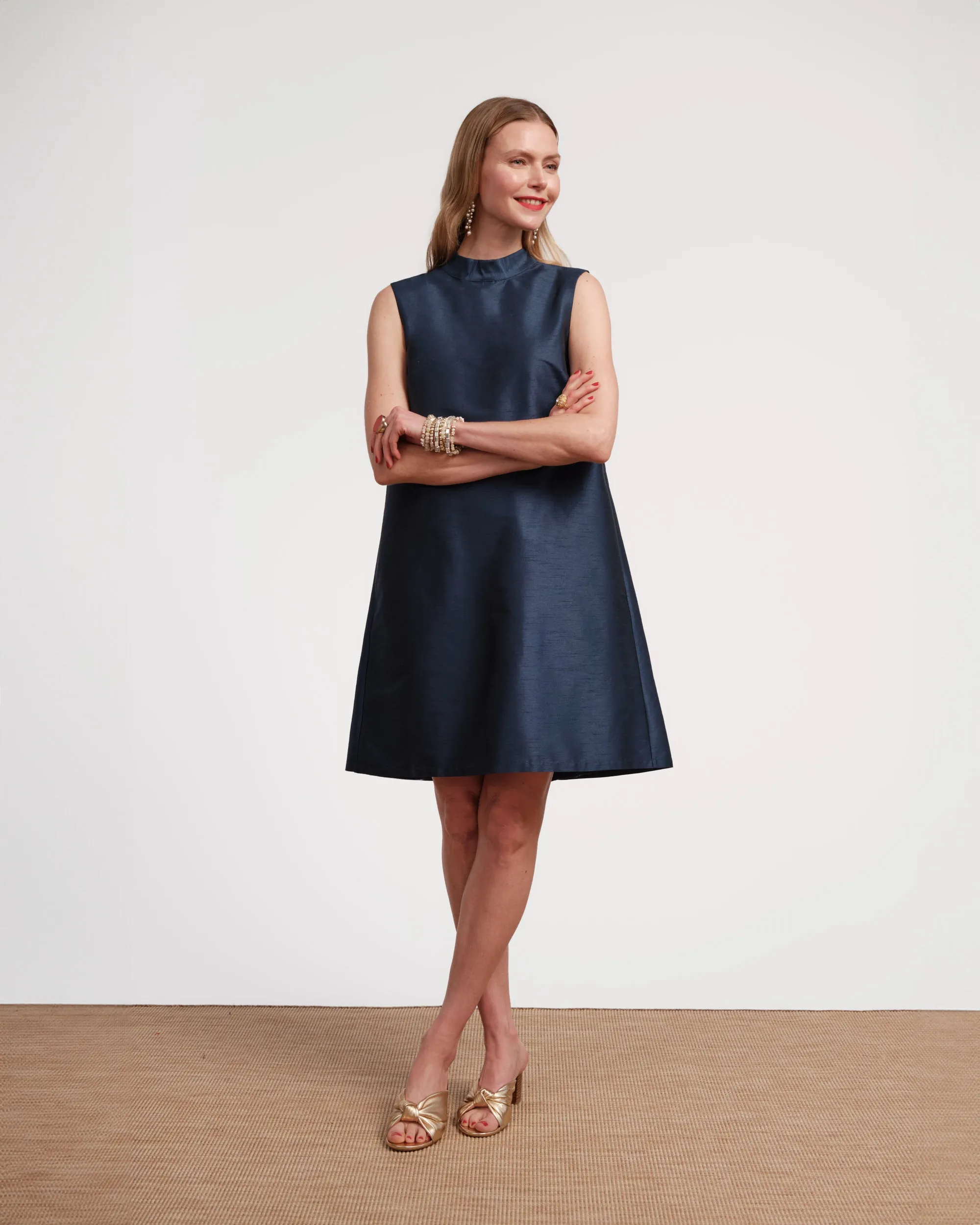Sleeveless Diplomat Mini Dress - Navy sold by Frances Valentine product image thumbnail 4