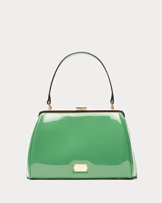 Frances Frame Bag - Patent Leather Green sold by Frances Valentine