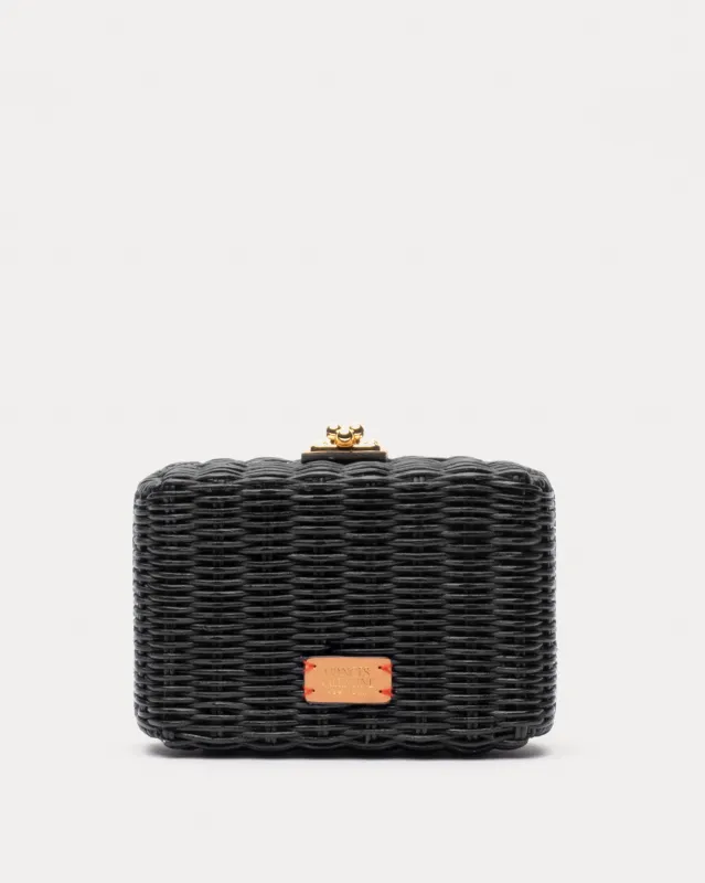 Paige Wicker Clutch - Black sold by Frances Valentine