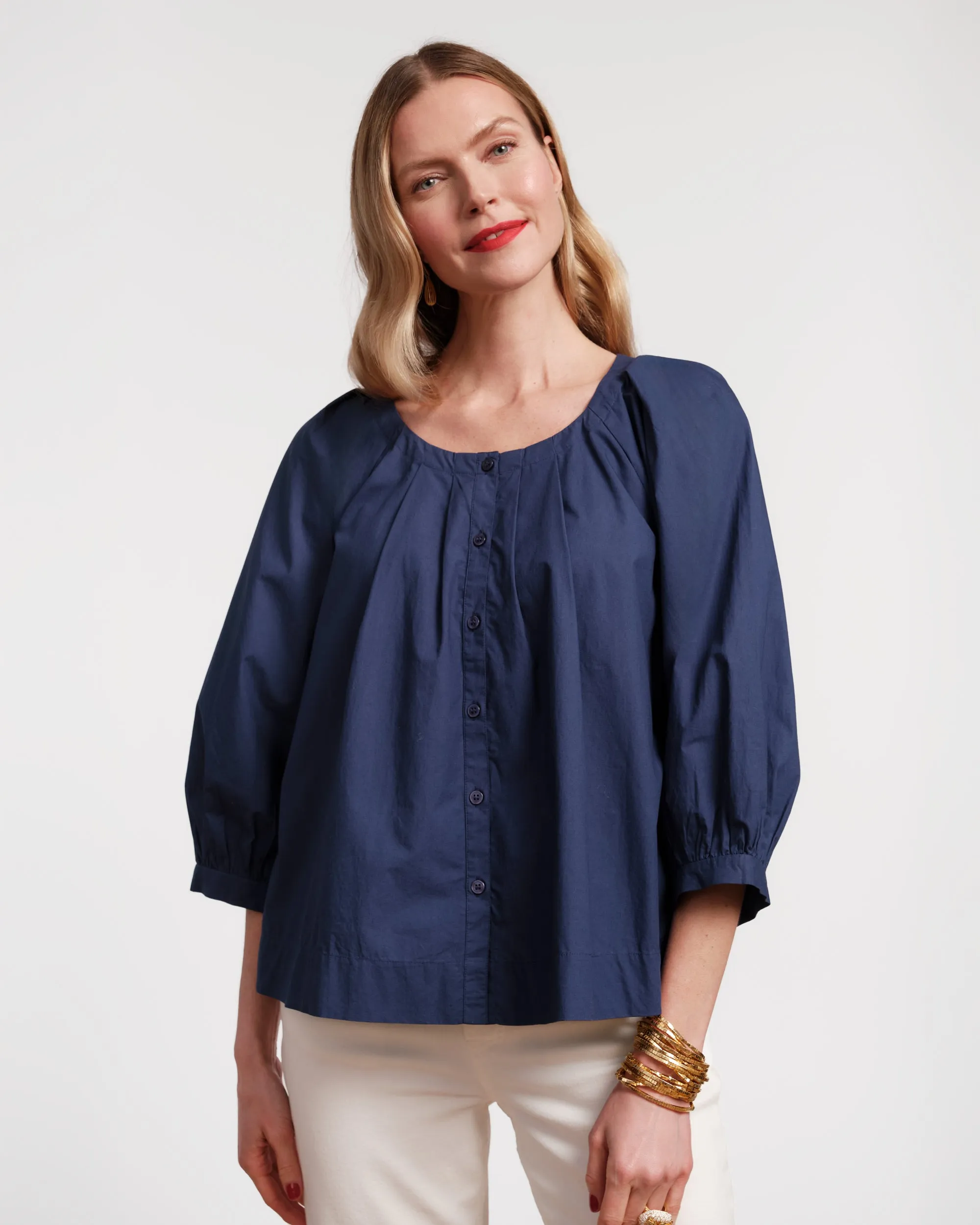 Zoe Top - Navy sold by Frances Valentine