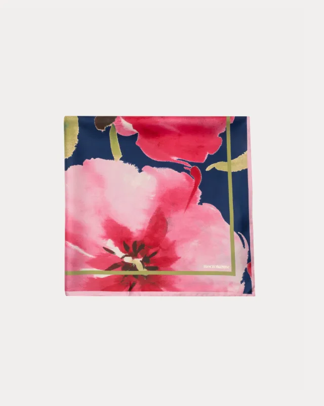 Silk Scarf 27" - French Tulip sold by Frances Valentine