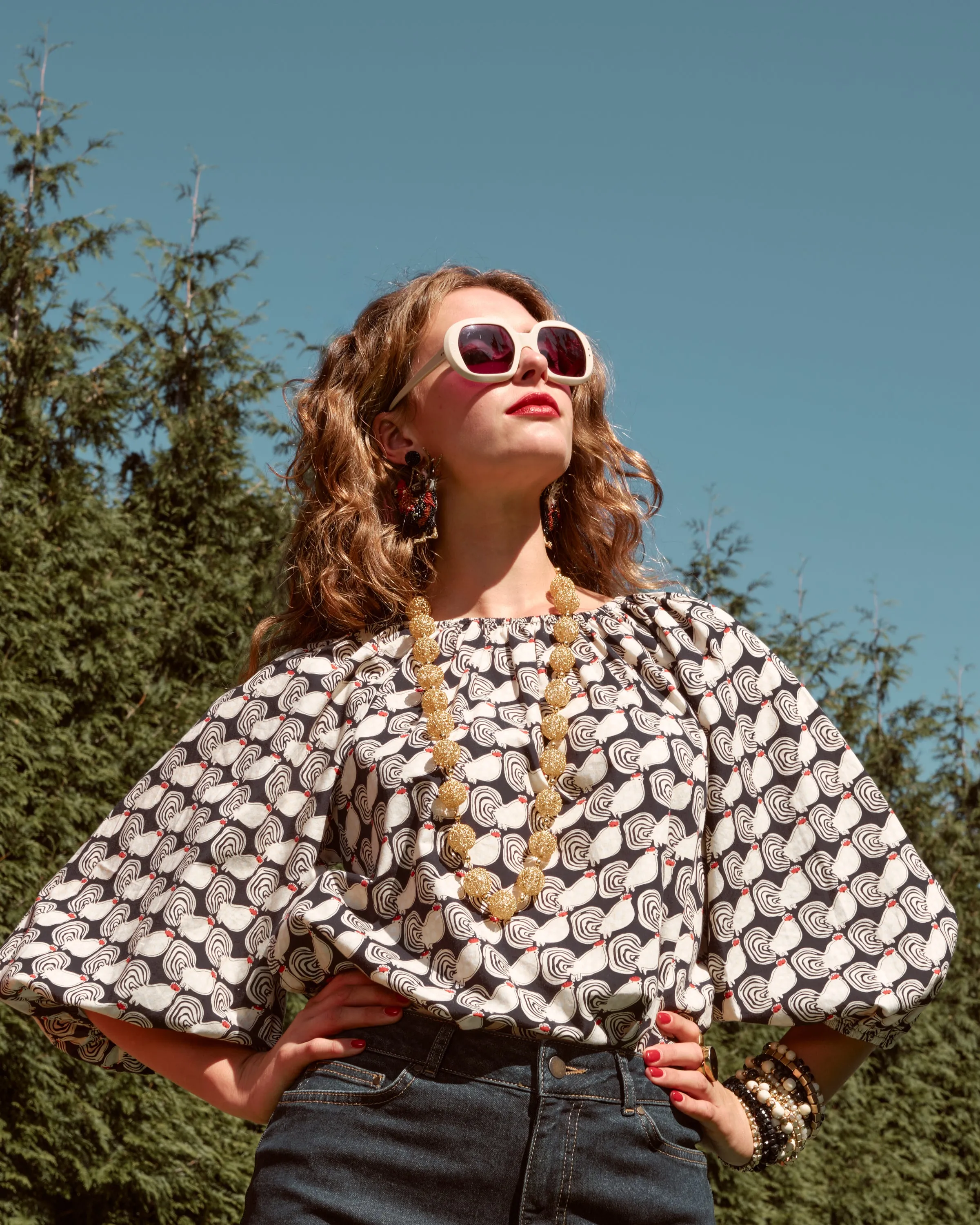 Bliss Top Cheeky Chick Black White sold by Frances Valentine product image thumbnail 2