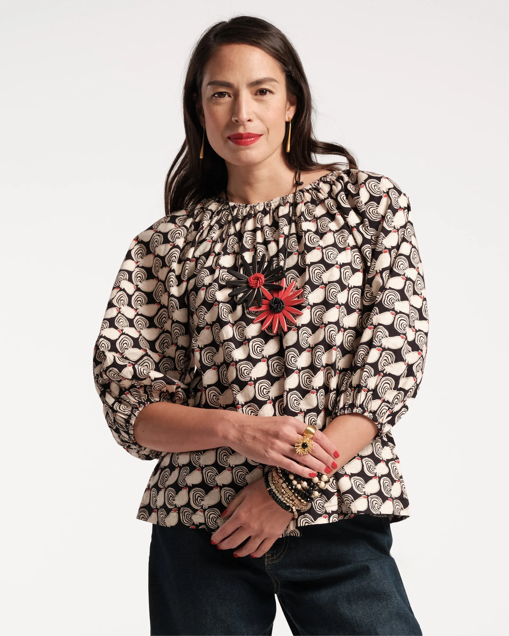 Bliss Top Cheeky Chick Black White sold by Frances Valentine