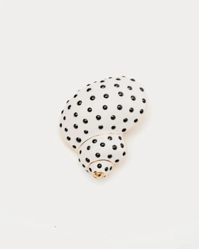 Polka Dot Snail Shell Brooch sold by Frances Valentine