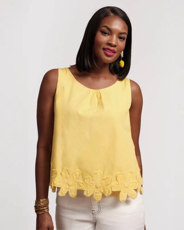 Zennia Flower Tank - Yellow sold by Frances Valentine