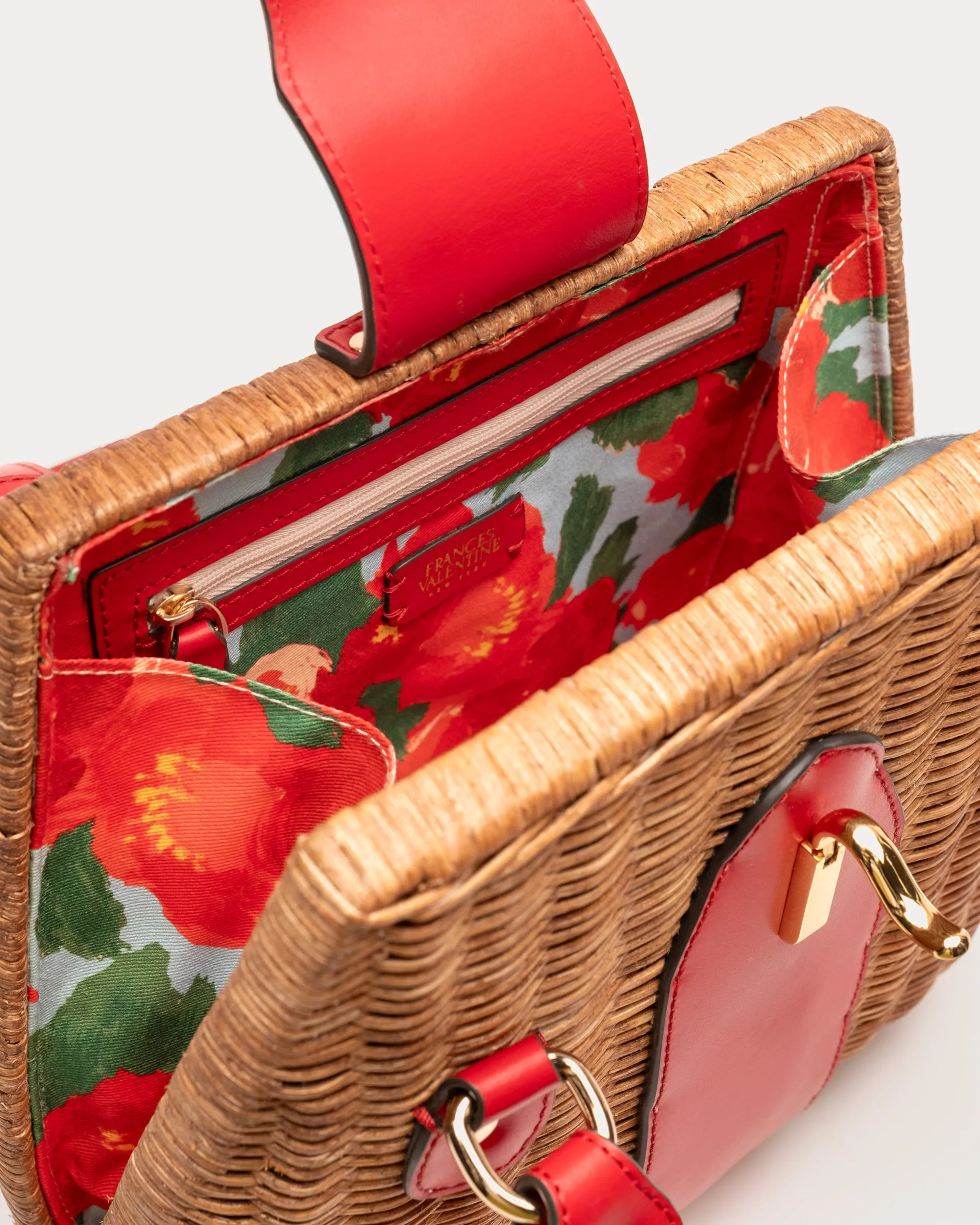 Gigi Basket - Toast/Red sold by Frances Valentine product image thumbnail 4