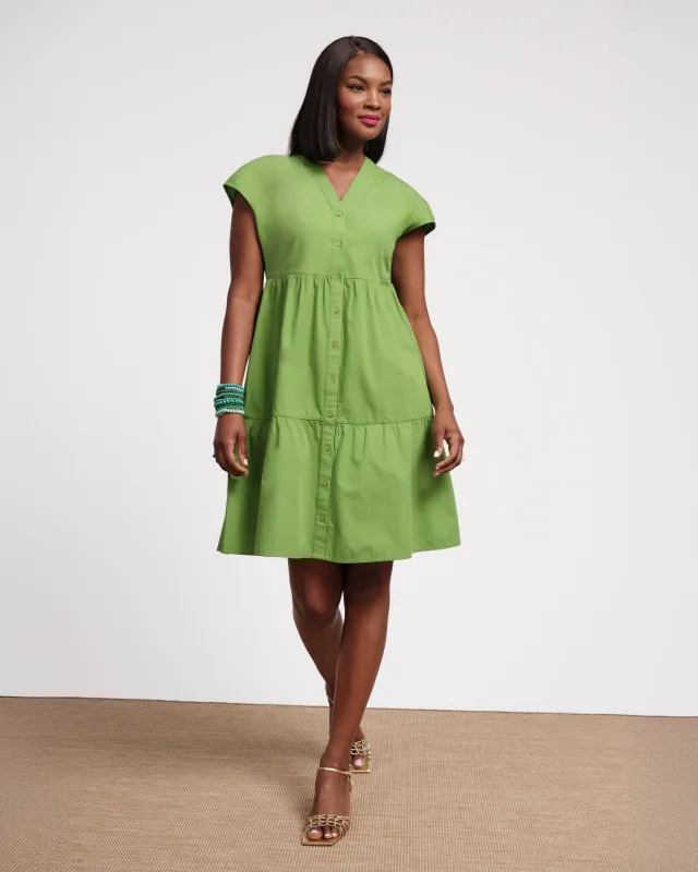 Breezy Mini Dress - Green sold by Frances Valentine