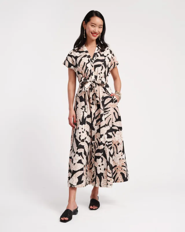 Eve Dress - Sketchy Jungle Black sold by Frances Valentine