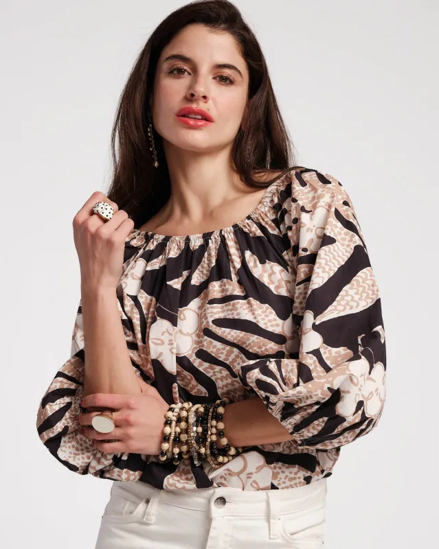Bliss Top - Sketchy Jungle sold by Frances Valentine
