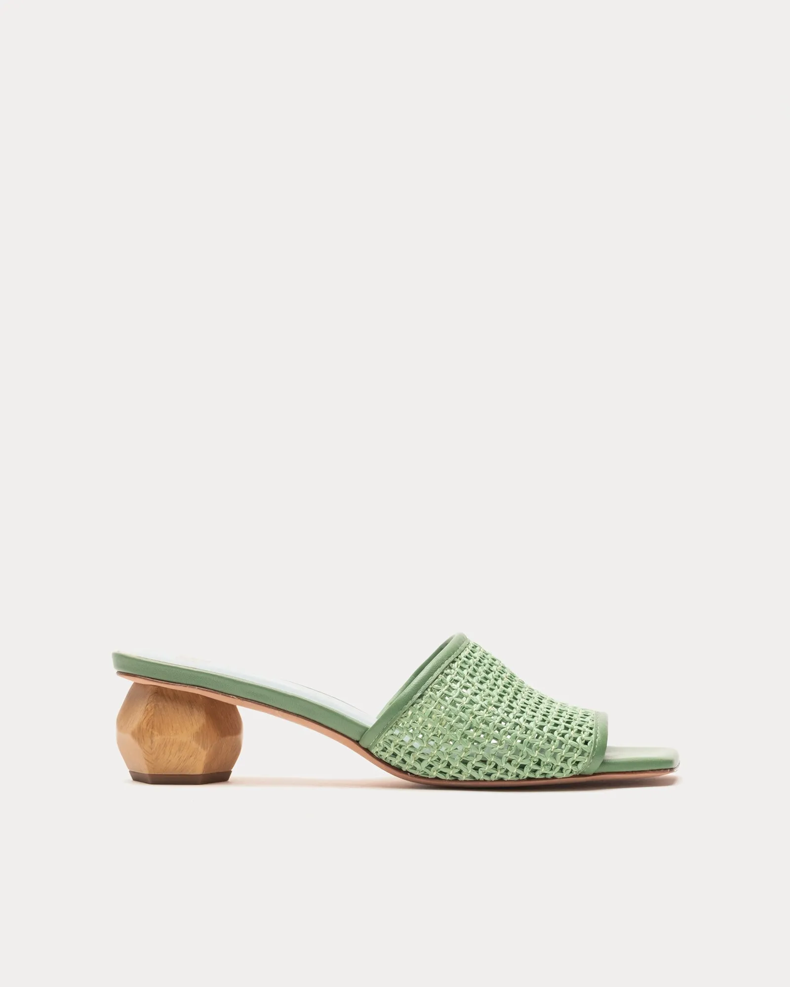 Raffia Mesh Slide - Green sold by Frances Valentine product image thumbnail 2