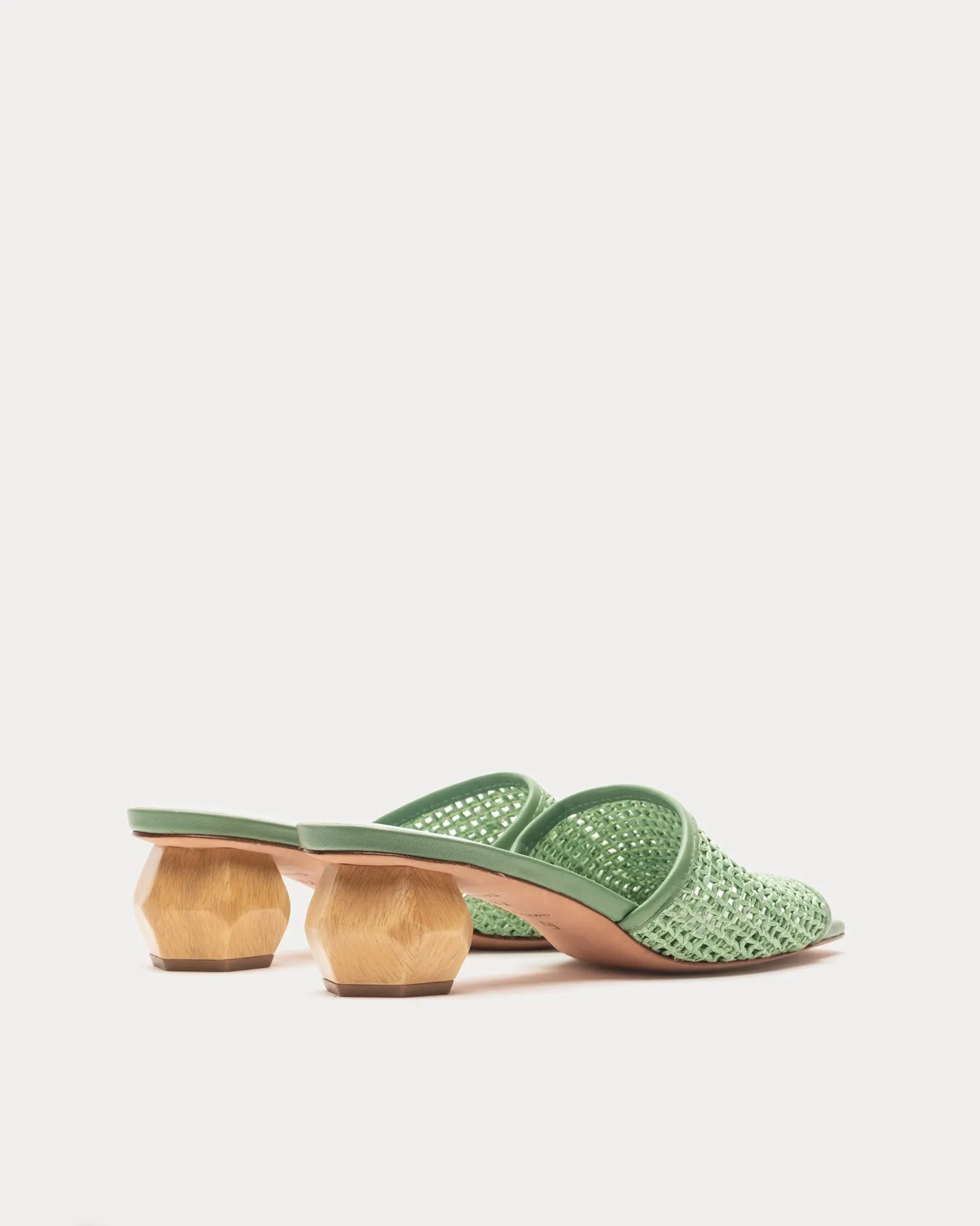 Raffia Mesh Slide - Green sold by Frances Valentine product image thumbnail 4