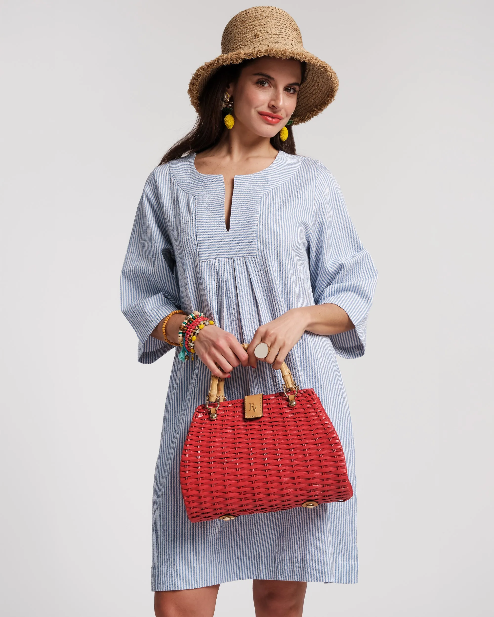 Easy Dress - Stripe Seersucker sold by Frances Valentine product image thumbnail 2