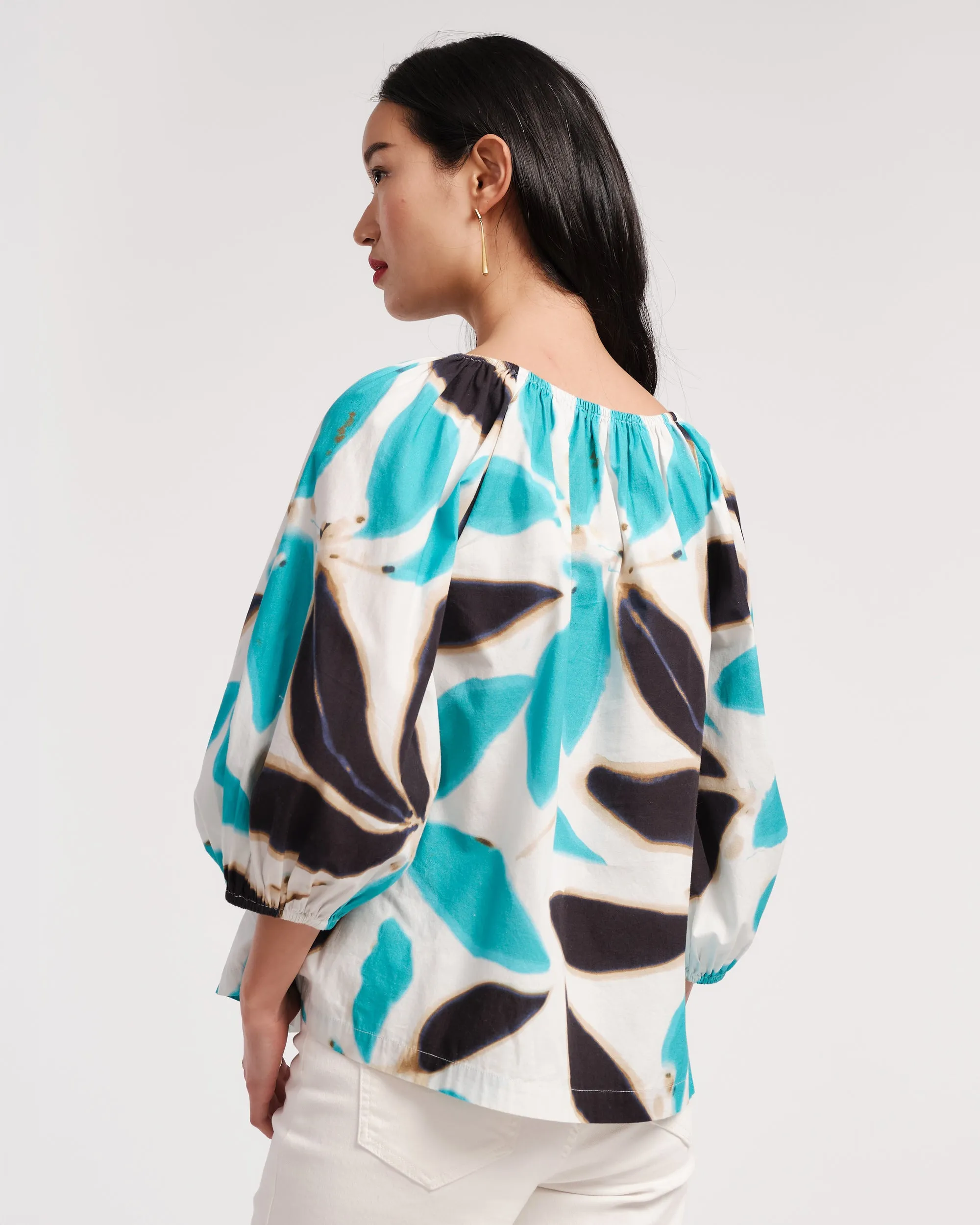 Bliss Top - Banana Leaf Blue sold by Frances Valentine product image thumbnail 4