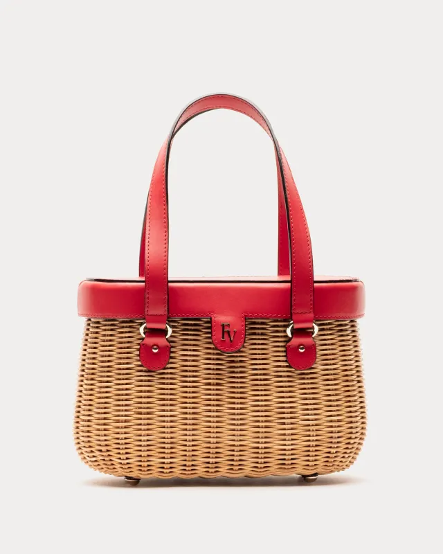 Willow Wicker Basket - Red sold by Frances Valentine