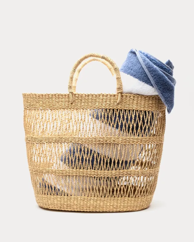 Open Weave Bolga Tote - Natural sold by Frances Valentine