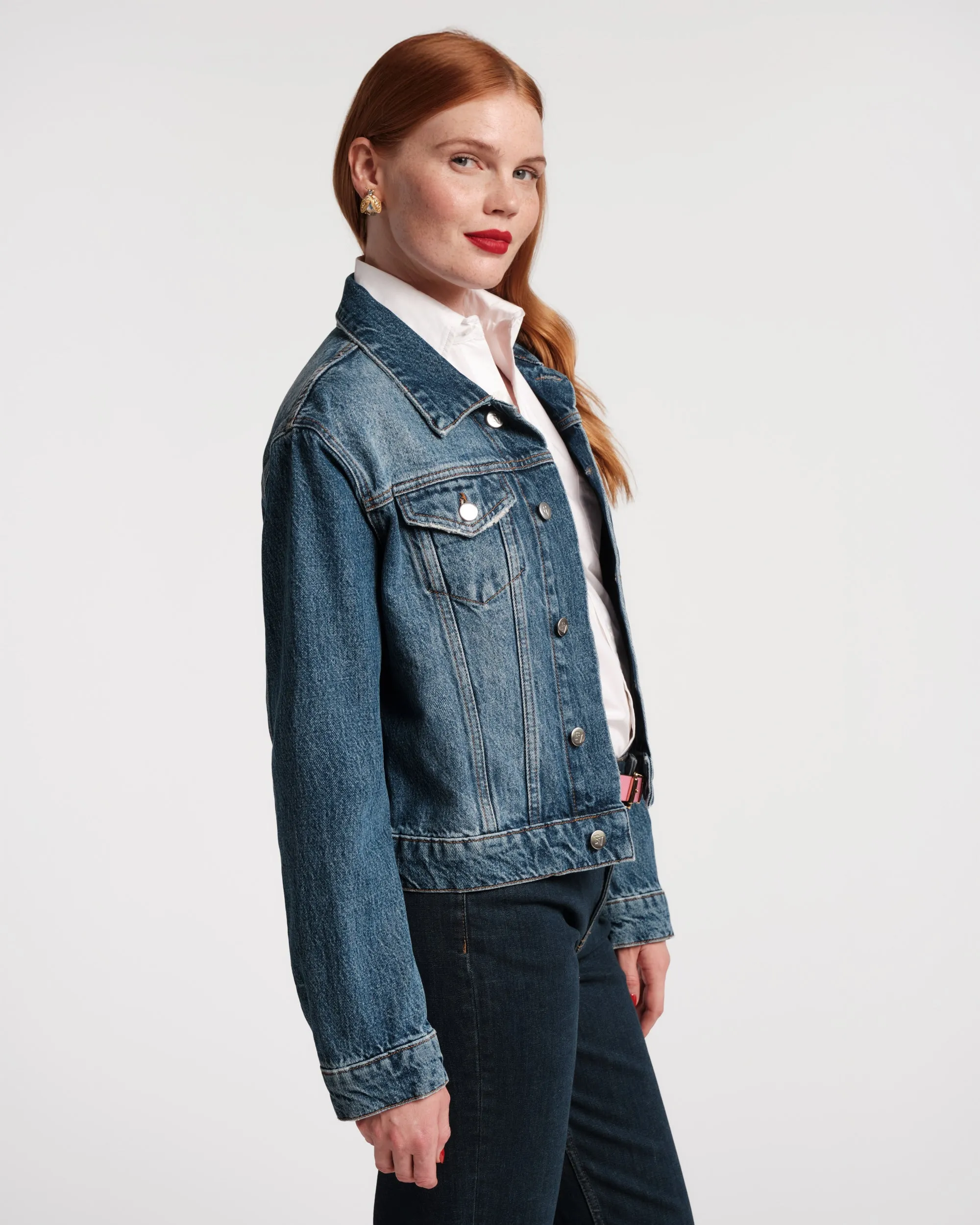 Taylor Jean Jacket - Royal Palm Denim sold by Frances Valentine product image thumbnail 3