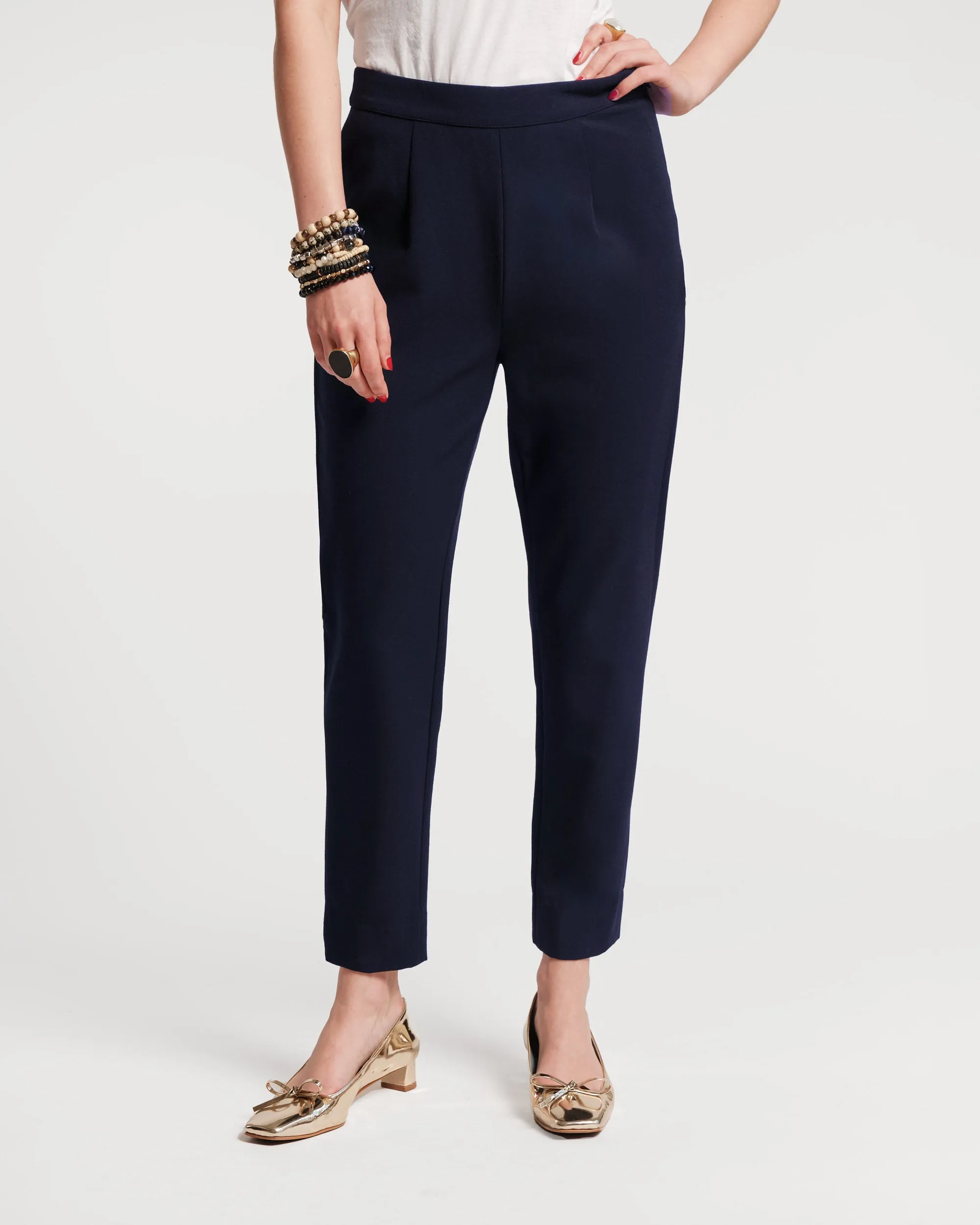 Lucy Cigarette Pant - Navy sold by Frances Valentine