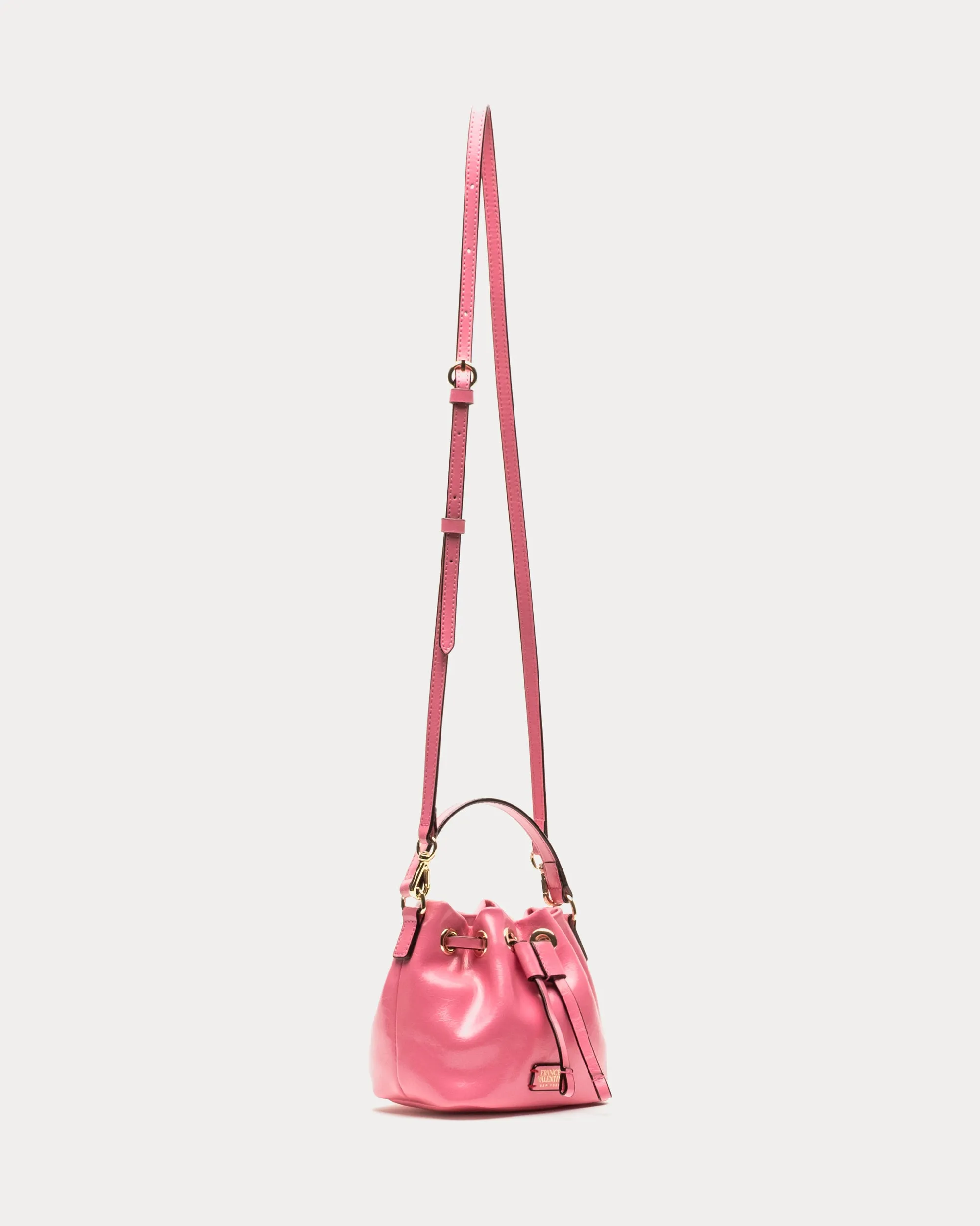 Minnie Bucket - Crinkled Leather Pink sold by Frances Valentine product image thumbnail 3