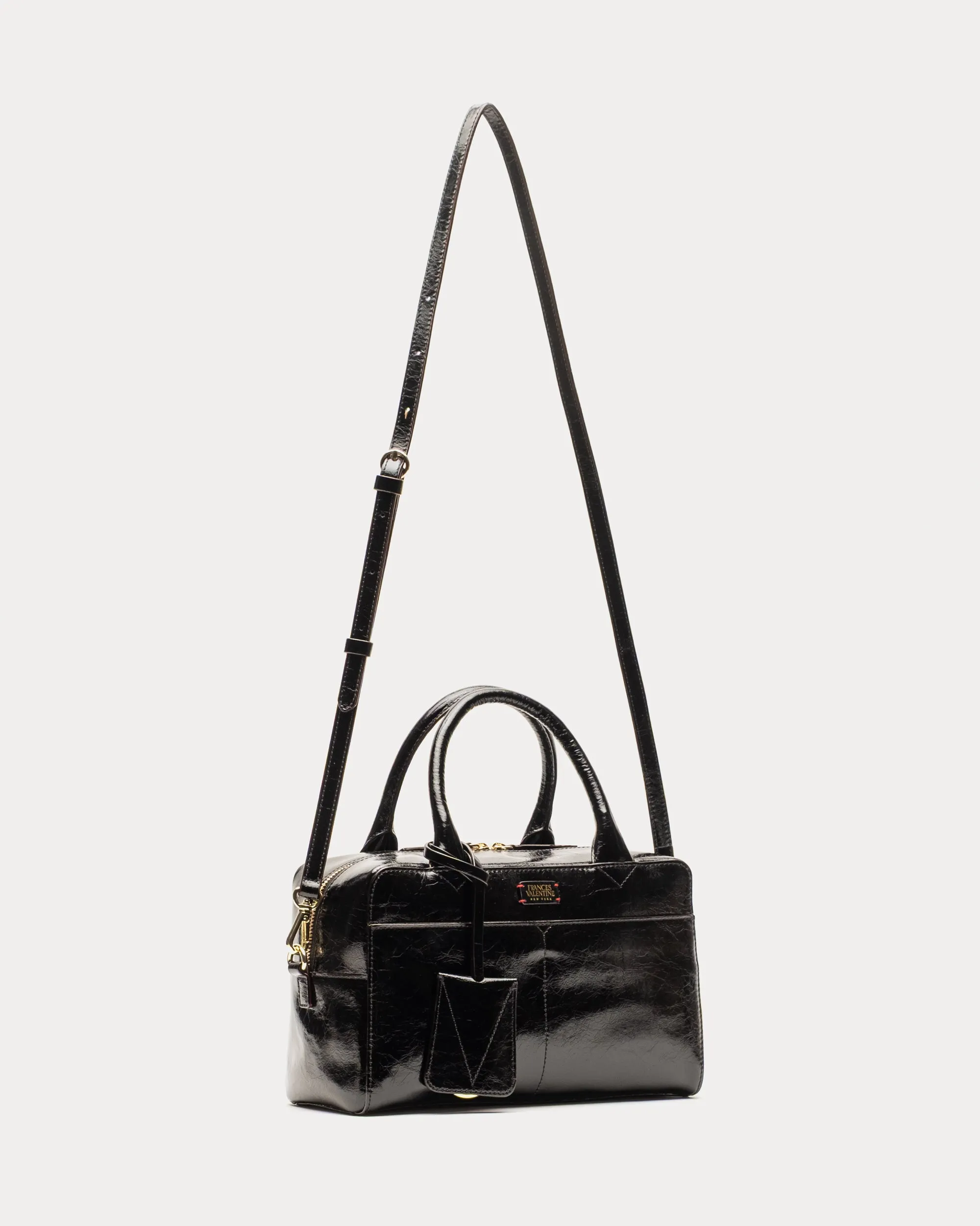 Bunny Satchel - Crinkled Leather Black sold by Frances Valentine product image thumbnail 2