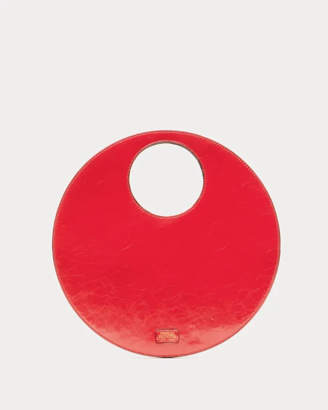 Juno Circle Bag - Crinkled Leather Red sold by Frances Valentine