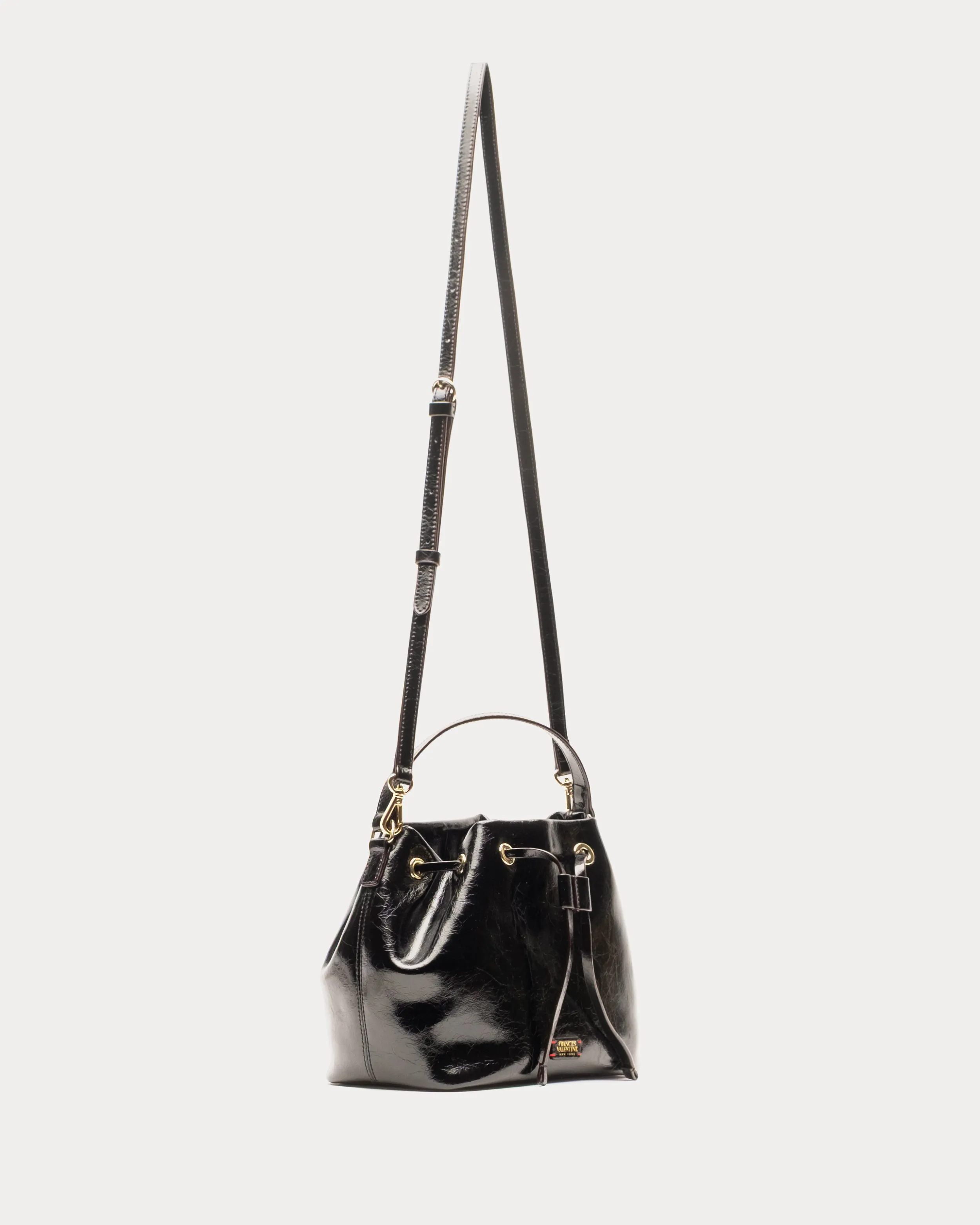 Medium Minnie Bucket - Crinkled Leather Black sold by Frances Valentine product image thumbnail 3