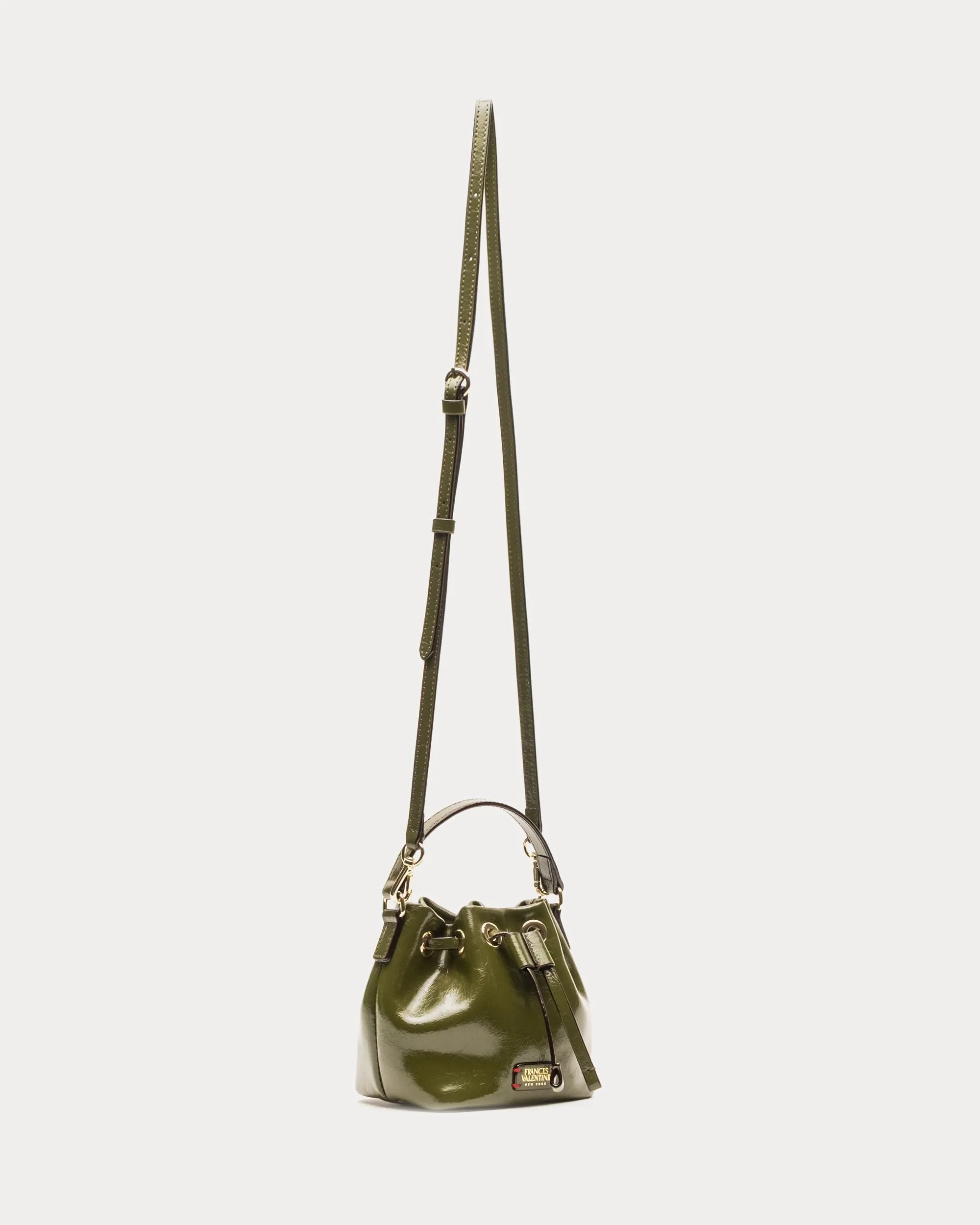 Minnie Bucket - Crinkled Leather Olive sold by Frances Valentine product image thumbnail 3