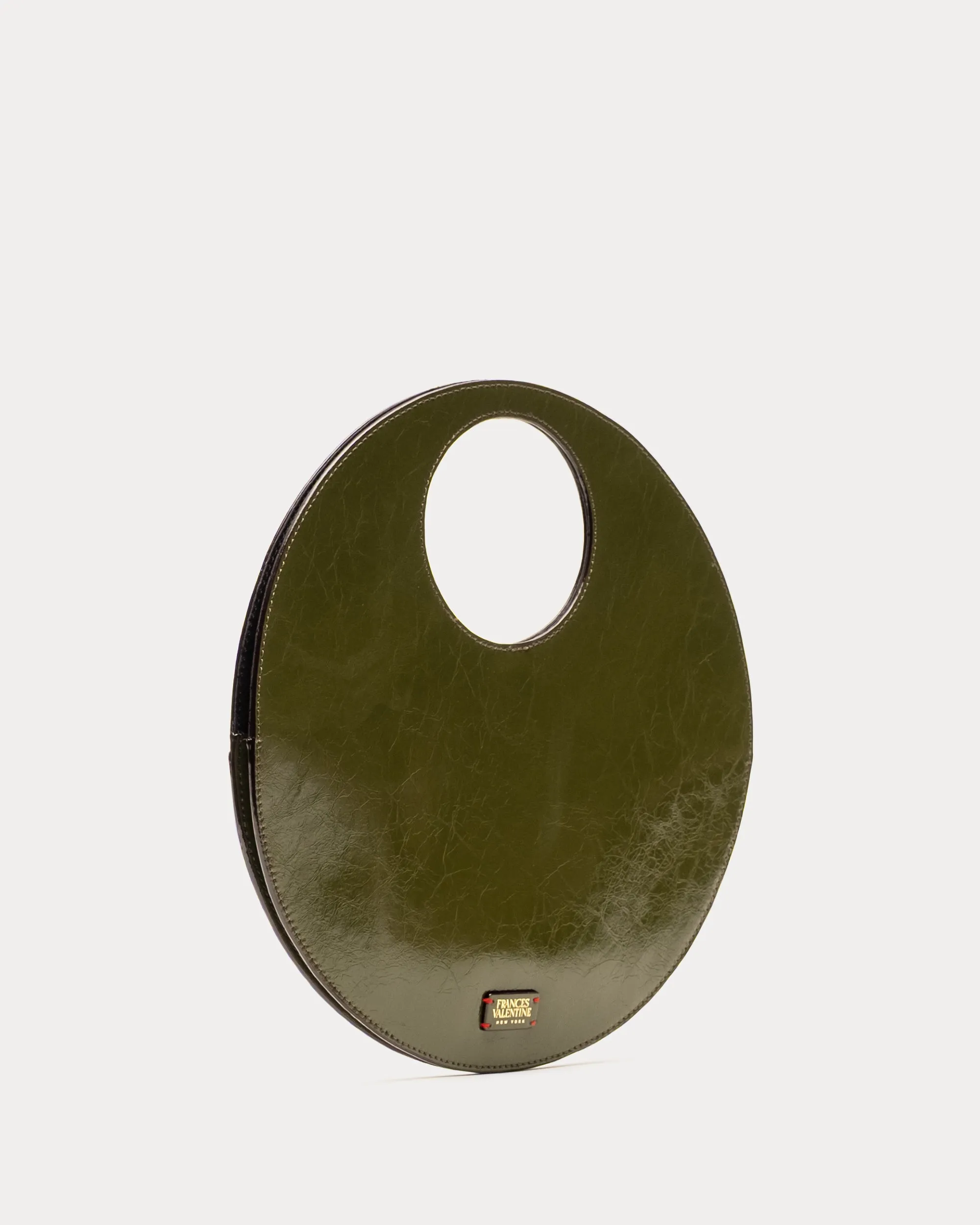 Juno Circle Bag - Crinkled Leather Olive sold by Frances Valentine product image thumbnail 2