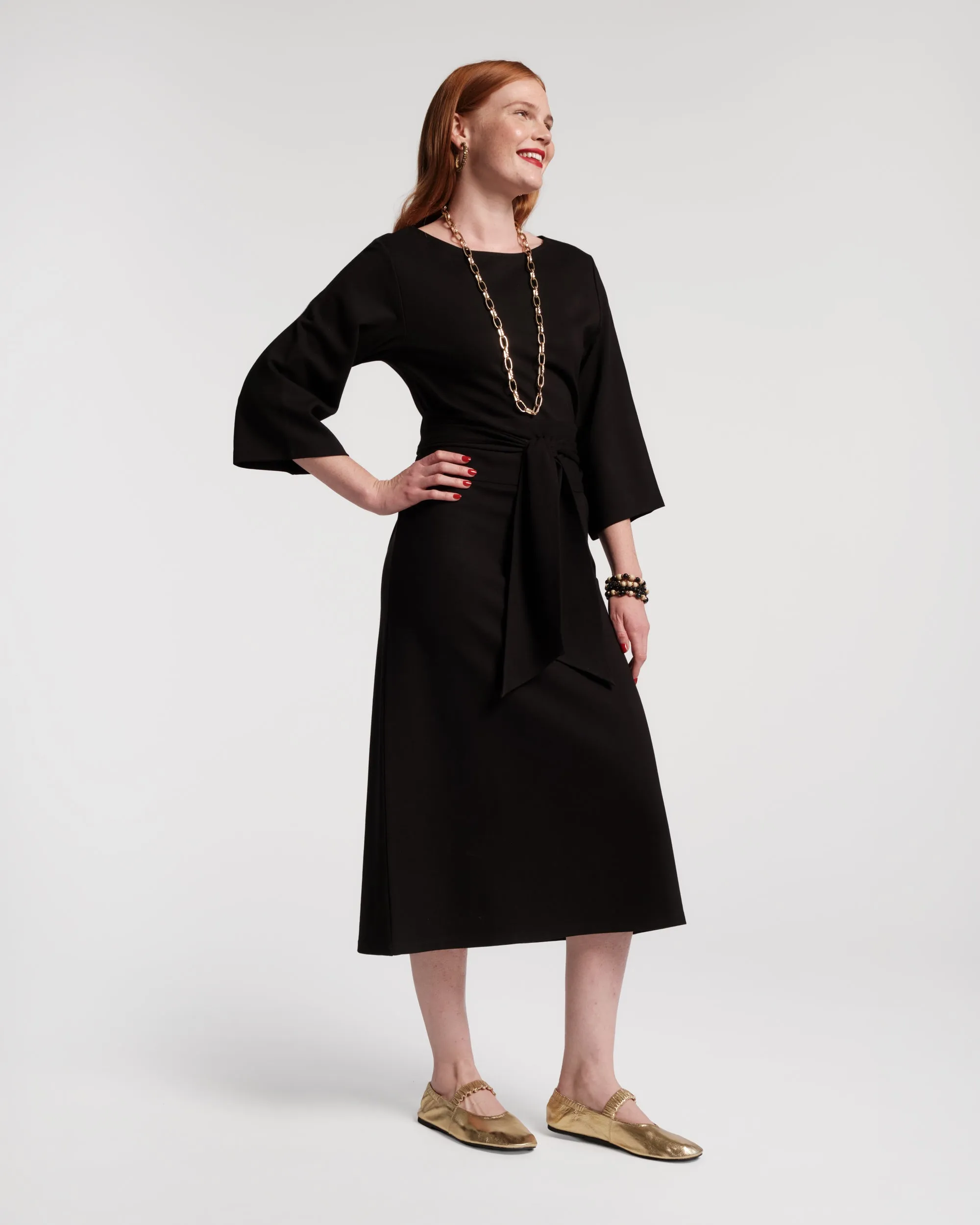 Whitney Wrap Dress - Black sold by Frances Valentine product image thumbnail 3