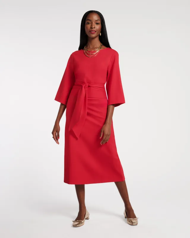 Whitney Wrap Dress - Red sold by Frances Valentine