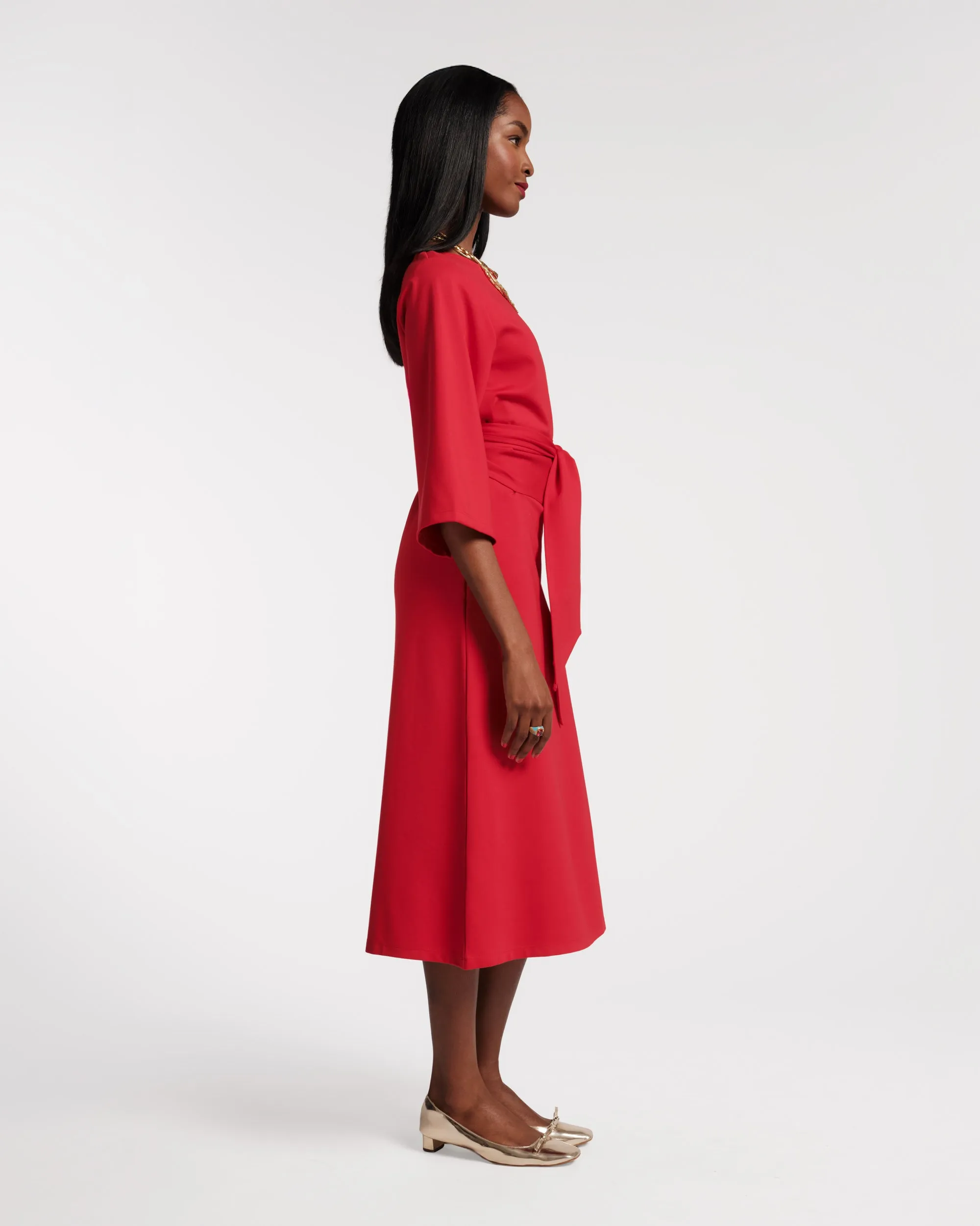 Whitney Wrap Dress - Red sold by Frances Valentine product image thumbnail 3