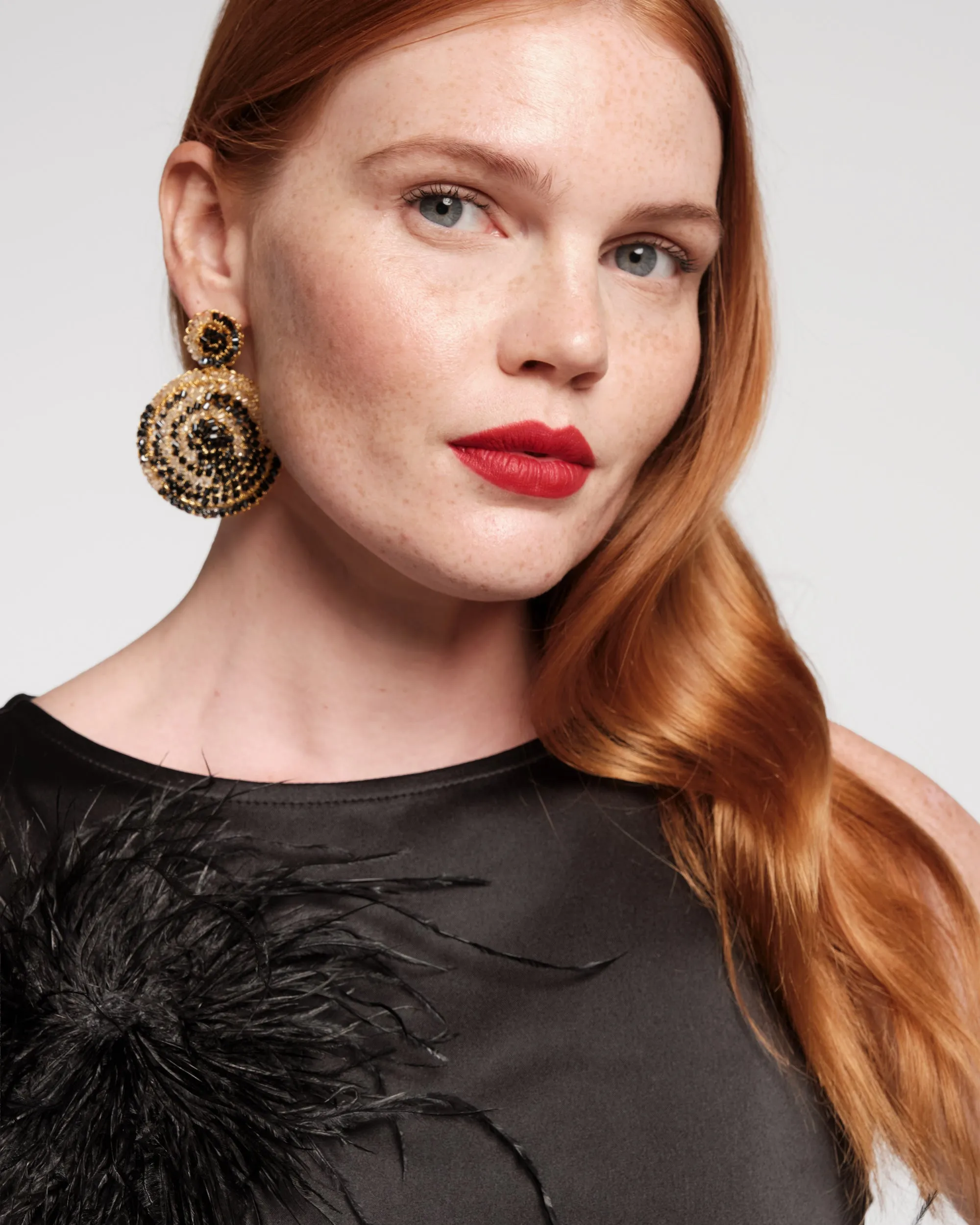 Francesca Feather Maxi Dress - Black/Black sold by Frances Valentine product image thumbnail 4